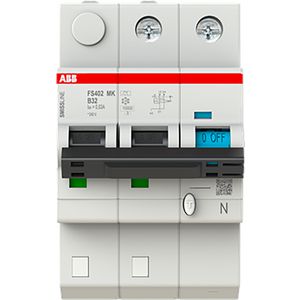 Aardlekbev. met overstroombeveiliging B Kar, 32A, 30mA, 6kA