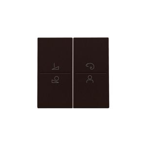 Afwerkingsset draadloze schakelaar 4 bed.knoppen d.brown