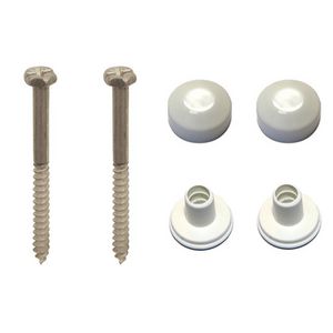 Set a 2st. Potschroeven 6x70mm PK ijzer verzinkt m.witte kap