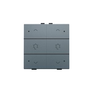 Dubbele dimbediening met led Home Control blue grey