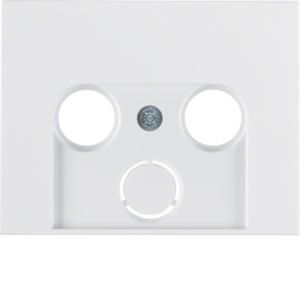 Afdek. antennecontactdoos 2 uitsparingen berker K.1/K.5 polarwit
