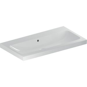 iCon Light wastafel 90x48cm z/kraangat m/overloop wit