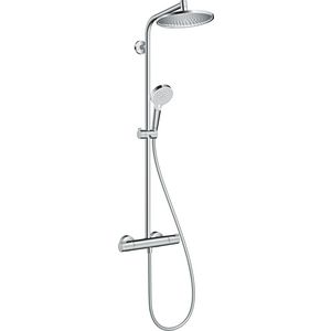 Crometta S240 Showerpipe douchecombinatie wit/chroom