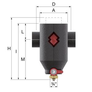 Vuilafscheider Flamco Clean Smart 1.1/2" Ecoplus