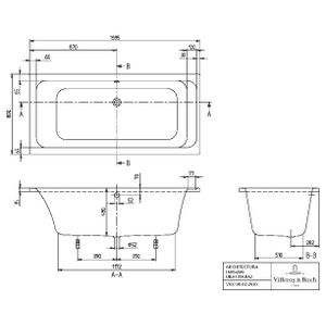 Bad 4-H Architectura m/ hydropool-C 170x80cm A-wit pos.2