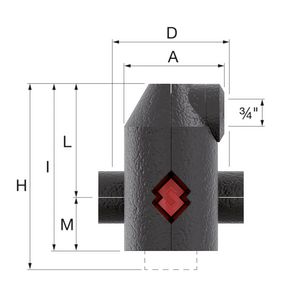 Luchtafscheider Flamcovent Smart hor/vert. 22mm knel +isol.