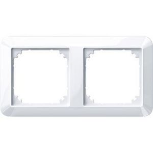 1-M frame 2-gang active Wit glossy