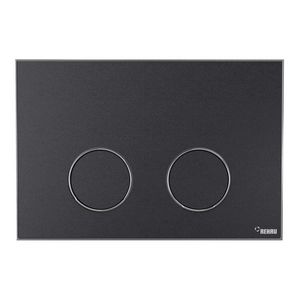 Frame Bedieningsplaat MEPA 2-toets zwart-chroom glans