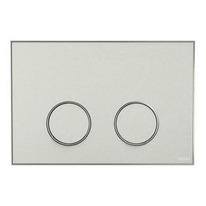 Frame Bedieningsplaat MEPA 2-toets warmgrijs-matzilver