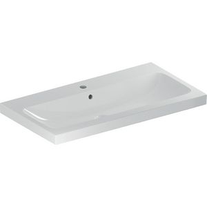 iCon Light wastafel 90x48cm met kraangat + overloop wit