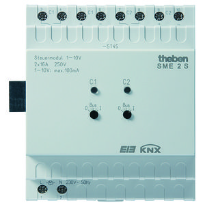 2-kanaals regelunit 1-10V uitbreidingsmod. SME 2 S KNX-MIX1