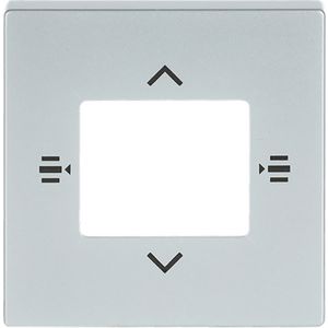 Afdekplaat 6-voudig bedieningsel KNX jaloezie aluminium zilv