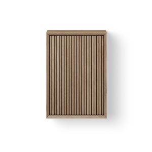 Wooden Cabinet Facet Stripes Mini / onderkast  425x225mm h=600mm eiken old grey