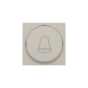 Afwerkingsset met doorschijnende ring met belsymbool voor drukknop 6A sand textured