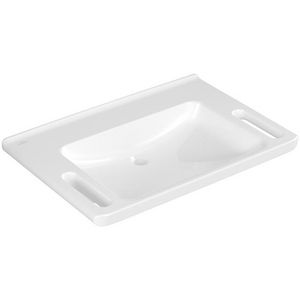 Rolstoelwastafel ViCare 800x550mm wit Alpin C+ AntiBac zonder kraangat zonder overloop