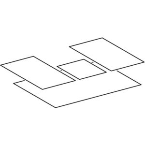 antislipmat voor Xeno onderkast: Breedte wastafel =60cm