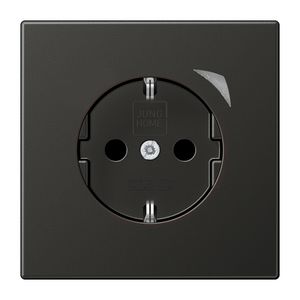 Wandcontactdoos LS990 antraciet mat Saf.+ HOME