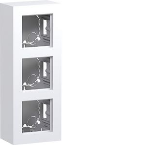 Behuizing 3-voudig hoog design opbouw A.8 lichtwit glanzend
