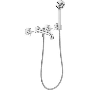 3-gats inbouw badkraan handdouche kruisgrepen AXOR One chroom