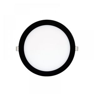 Inbouwspot Downlight plat 10W ø173mm 3-CCT dimbaar zwart