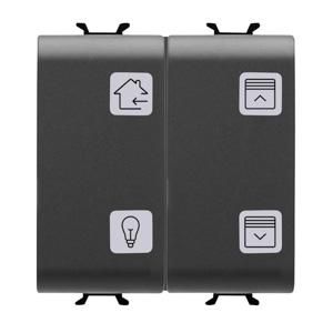 DRUKKNOPPANEEL MET UITWISSELBARE SYMBOLEN-KNX-4 KANALEN