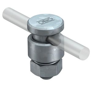 Verbindingsklem v. ronde geleider 8-10mm staal zinkt VVE=20
