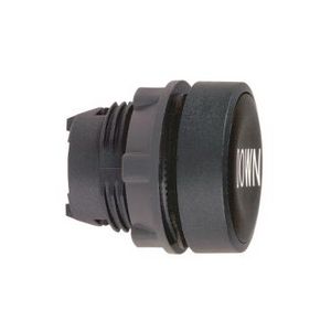 Kop drukknop Ø22mm MarkeringDOWN" Zwart Harmony XB5