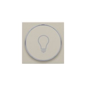 Afwerkingsset met doorschijnende ring met lampsymbool voor drukknop 6A sand textured