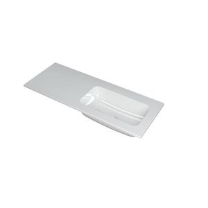 INK Faktor Wastafel polystone re zonder kraangat GL wit 120x45