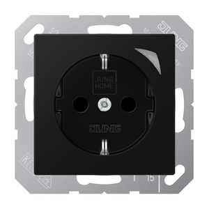 Wandcontactdoos A(S)500 grafietzwart mat Saf.+ HOME