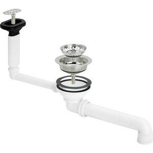 Afvoerventielset-kunststof/wit 7139153-699864