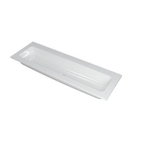 INK Faktor Wastafel polystone centr. zonder kraangat GL wit 140x45