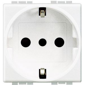 Wandcontactdoos 2P + a Italie afst.19 2 modulen Livinglight
