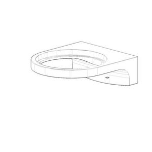 Houder voor toiletborstelgarnituren 117x45x137mm Mat Wit