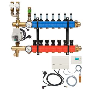 Vloerverw.verdeler 4851 3-pijps E-pomp BA. 10-145l/u 7-groeps