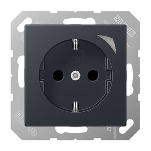 Wandcontactdoos A500 antranciet mat Saf.+ HOME