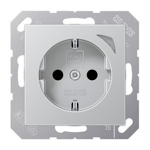 Wandcontactdoos A500 alu gelakt Saf.+ HOME