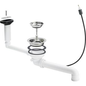 Afvoerventielset-kunststof/wit 7139163-699871