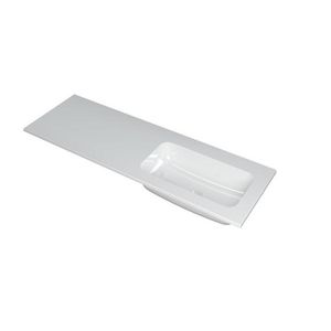INK Faktor Wastafel polystone re zonder kraangat GL wit 140x45