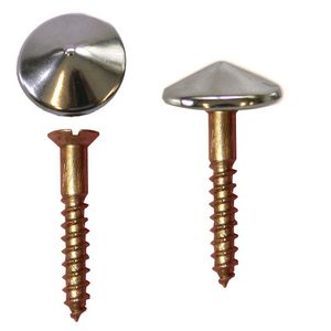 Spiegelschroef chr. 1.1/4" 4,5x30mm Ø19mm set VVE=100