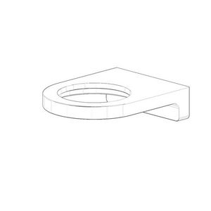 Houder voor glashouder 77x26x101mm chr
