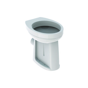 300 Comfort 73 staand closet verhoogd +6cm vlakspoel PK. wit met spoelrand (excl. zitting)