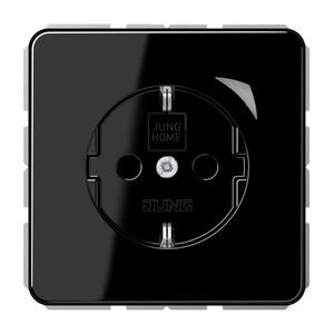 Wandcontactdoos CD500 zwart Saf.+ HOME