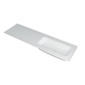INK Faktor Wastafel polystone re zonder kraangat GL wit 160x45