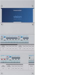 Groepenkast 9-groepenverdeler HS 3xALS 30mA +T 1-fase
