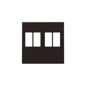 Afwerkingsset 2-voudige luidsprekeraansl. dark brown