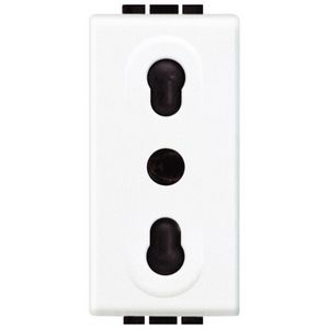 Wandcontactdoos 2P + A Italie 1 module Livinglight