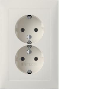 Wandcontactdoos RA 2V compact inb.doos vlak berker S.1 mat