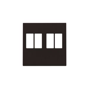 Afwerkingsset 2-voudige luidsprekeraansl. dark brown