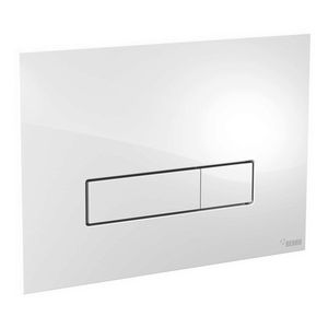 WC-Bedieningsplaat Orbit 2-toets glas wit verzonken